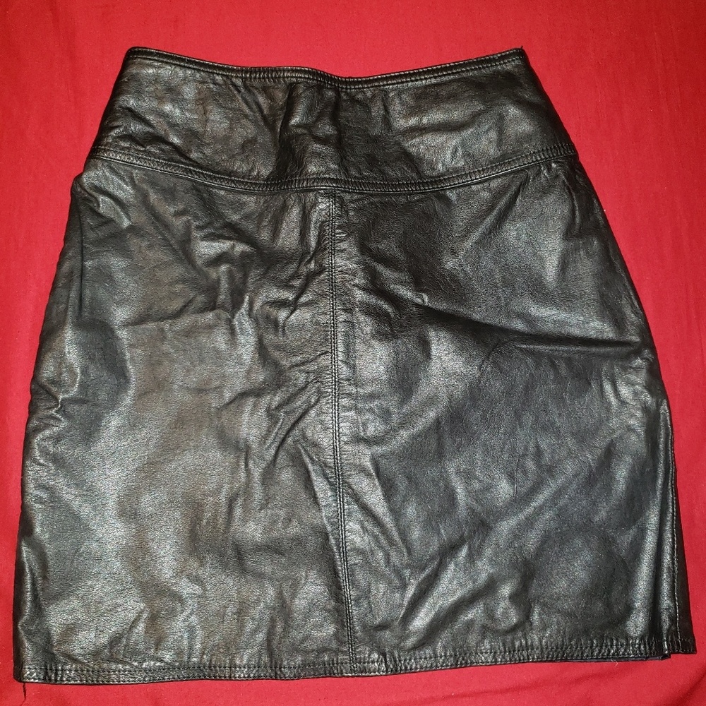 Sexy black leather mini skirt, so soft